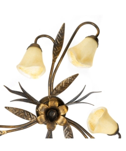 PLAFONIERA 6 LUCI ONLI "ALGA" BRONZO E14